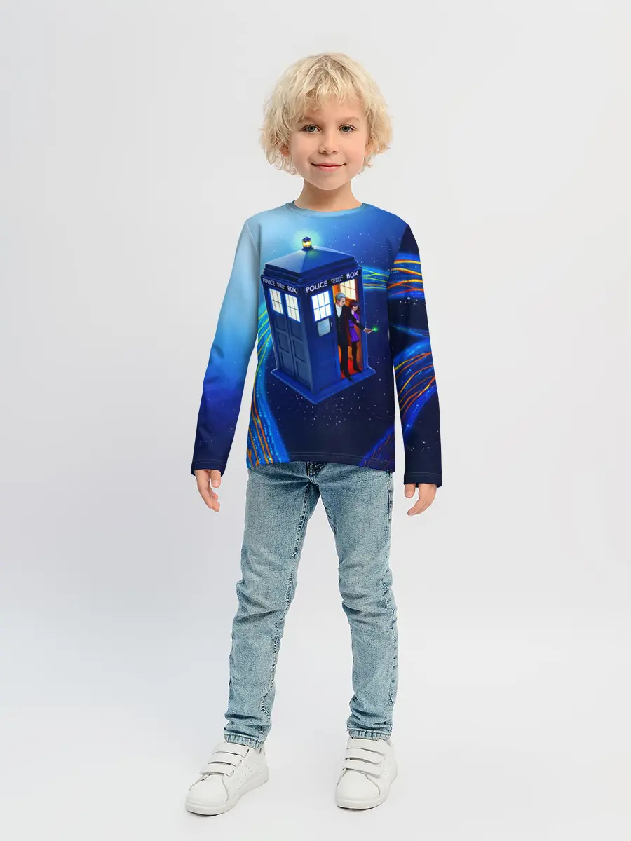 Детский лонгслив / ДОКТОР И КЛАРА И ТАРДИС
