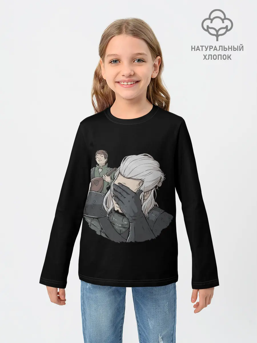 Детский лонгслив / The Witcher Facepalm