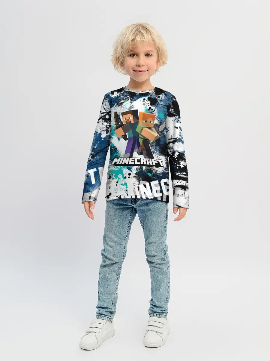 Детский лонгслив / Minecraft / Майнкрафт