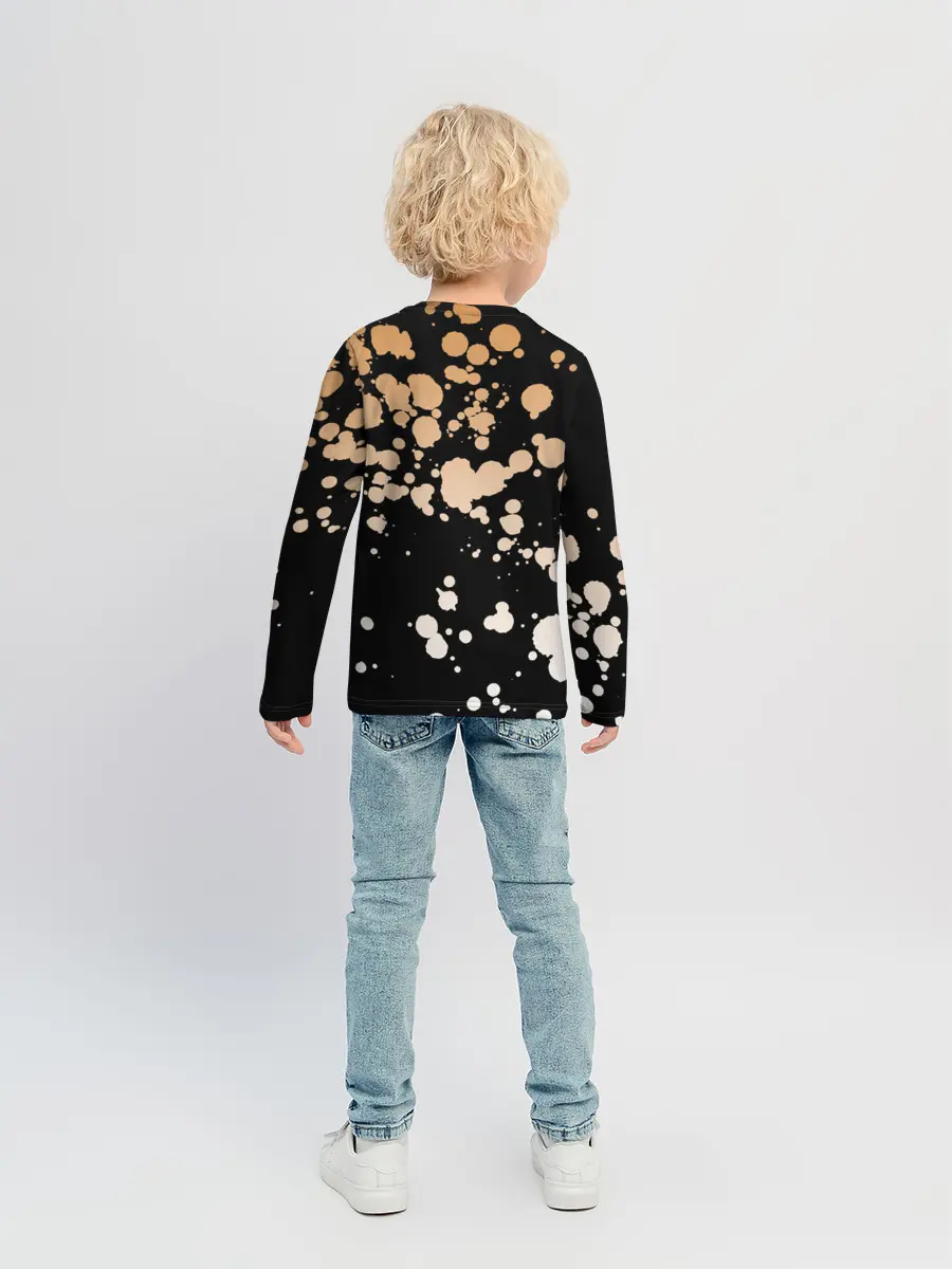 Детский лонгслив / Buon Giorno коричневые брызги