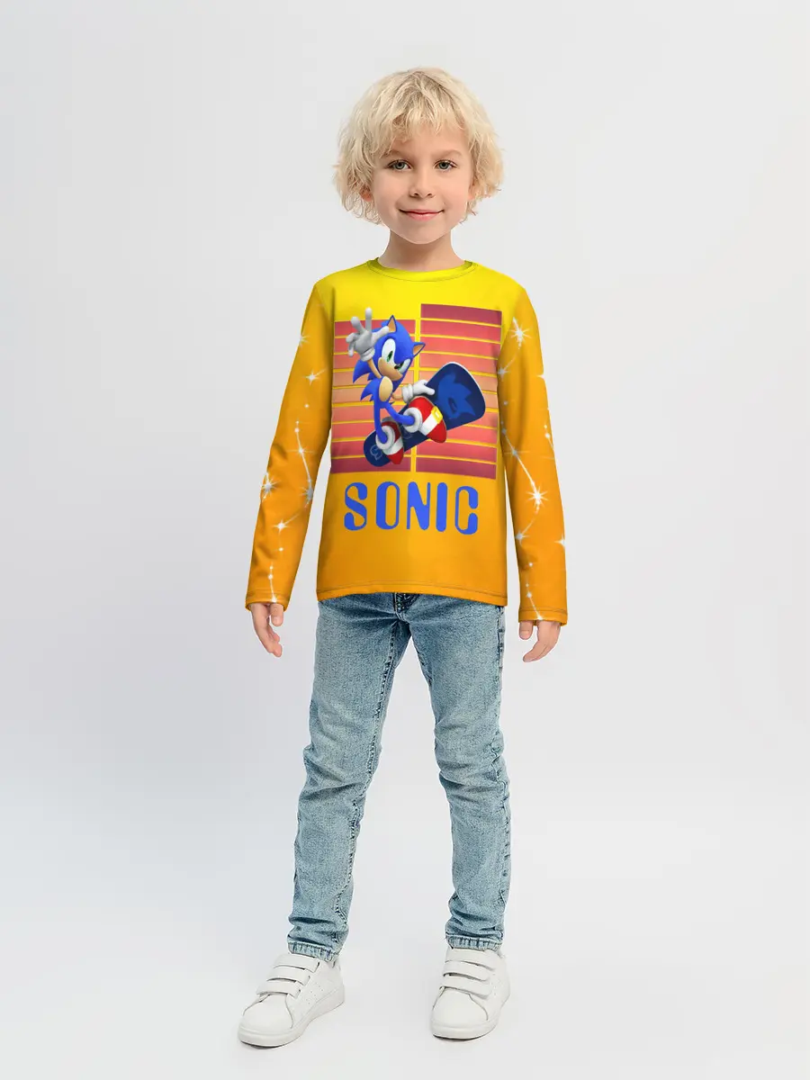 Детский лонгслив / Sonic - Соник