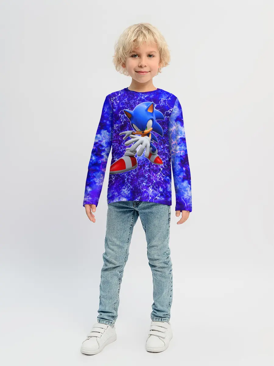 Детский лонгслив / Sonic | Молнии