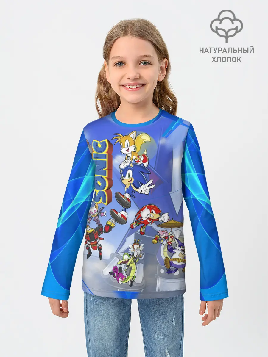 Детский лонгслив / Sonic