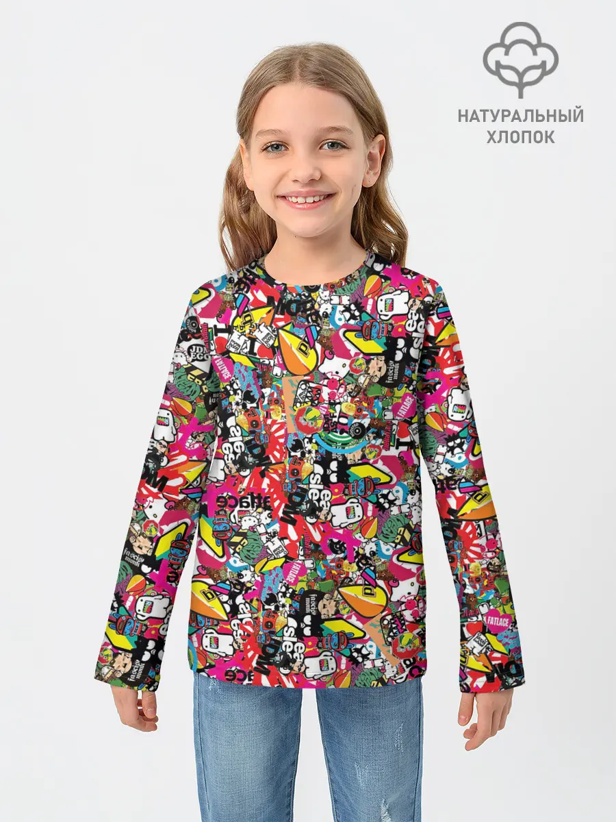 Детский лонгслив / Стикеры