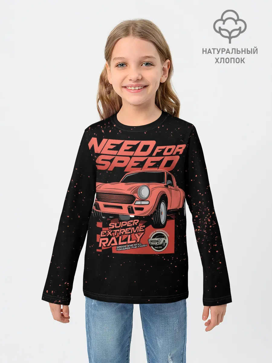 Детский лонгслив / Need for Speed