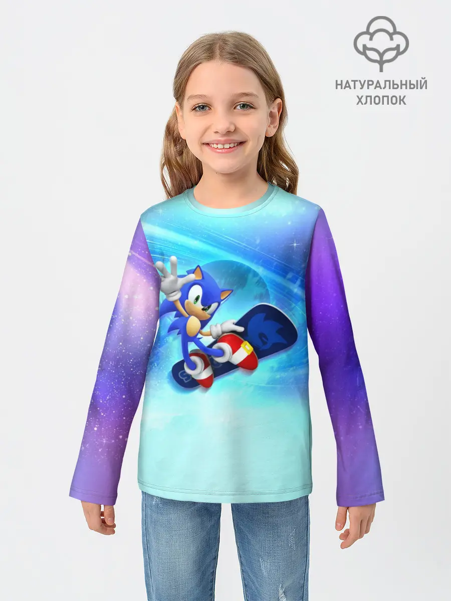 Детский лонгслив / Соник
