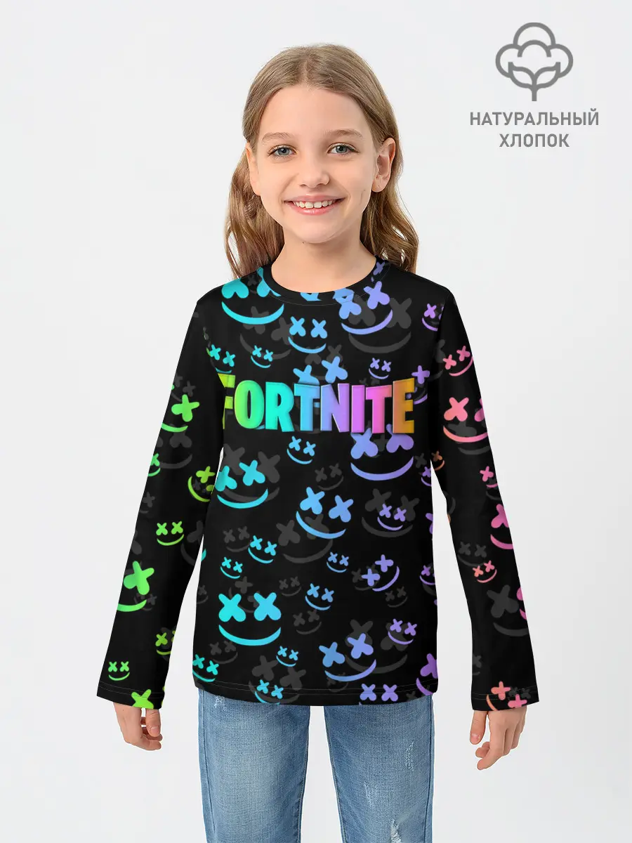Детский лонгслив / Fortnite & Marshmello