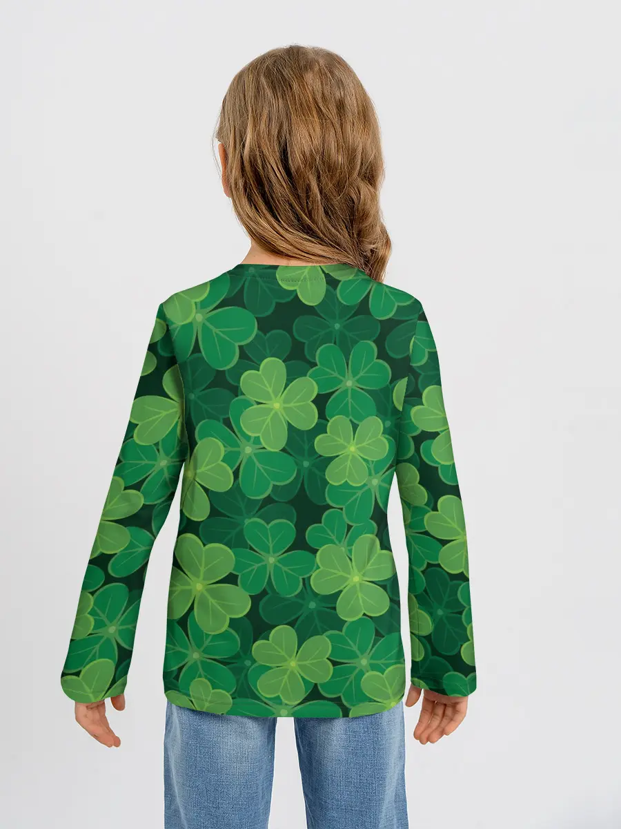 Детский лонгслив / Ирландский клевер