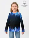 Детский лонгслив / Синий Огонь