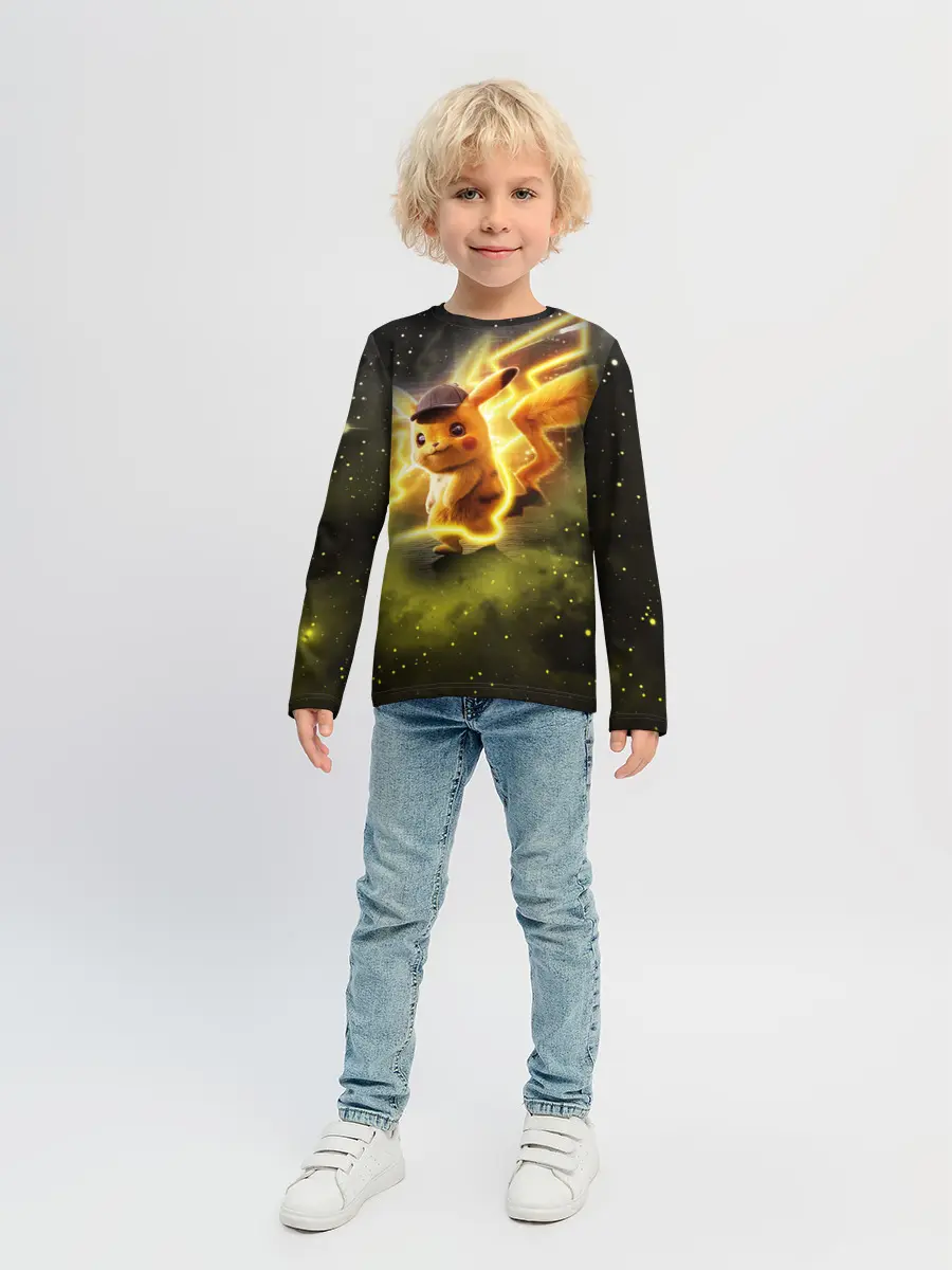 Детский лонгслив / Детектив Пикачу