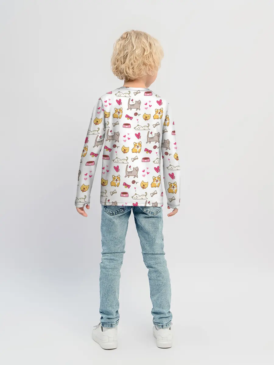 Детский лонгслив / Домашние питомцы