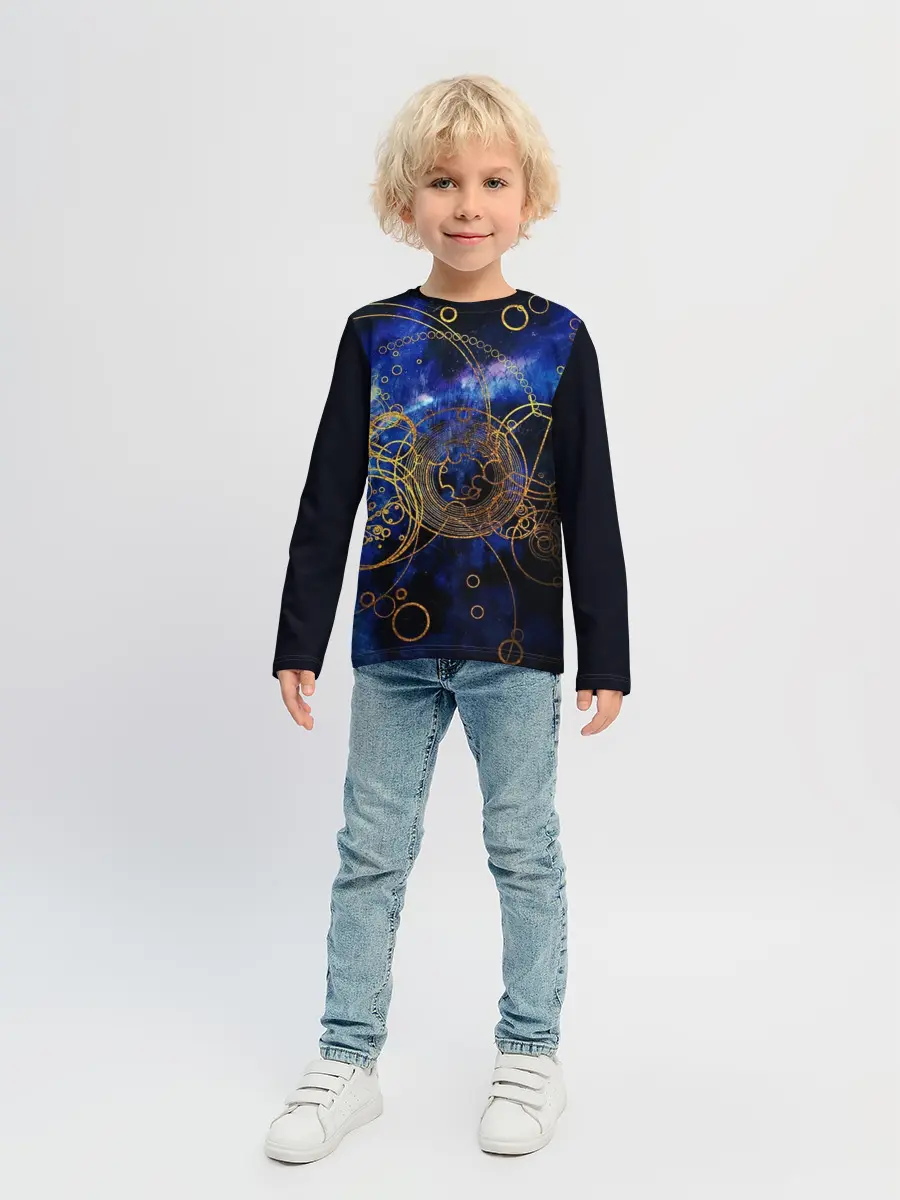 Детский лонгслив / Space Geometry