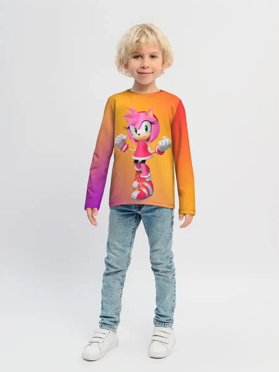 Детский лонгслив / Эми - Соник