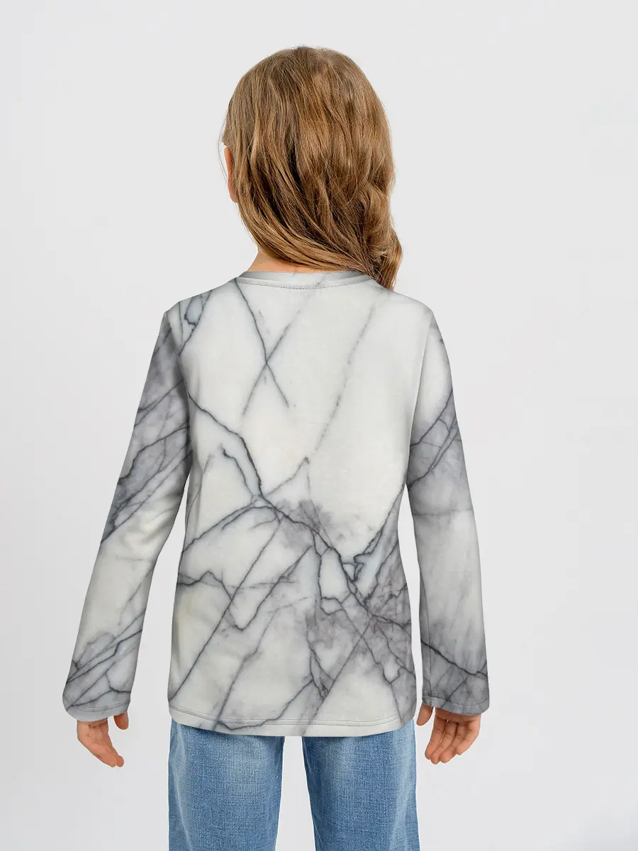 Детский лонгслив / Мрамор