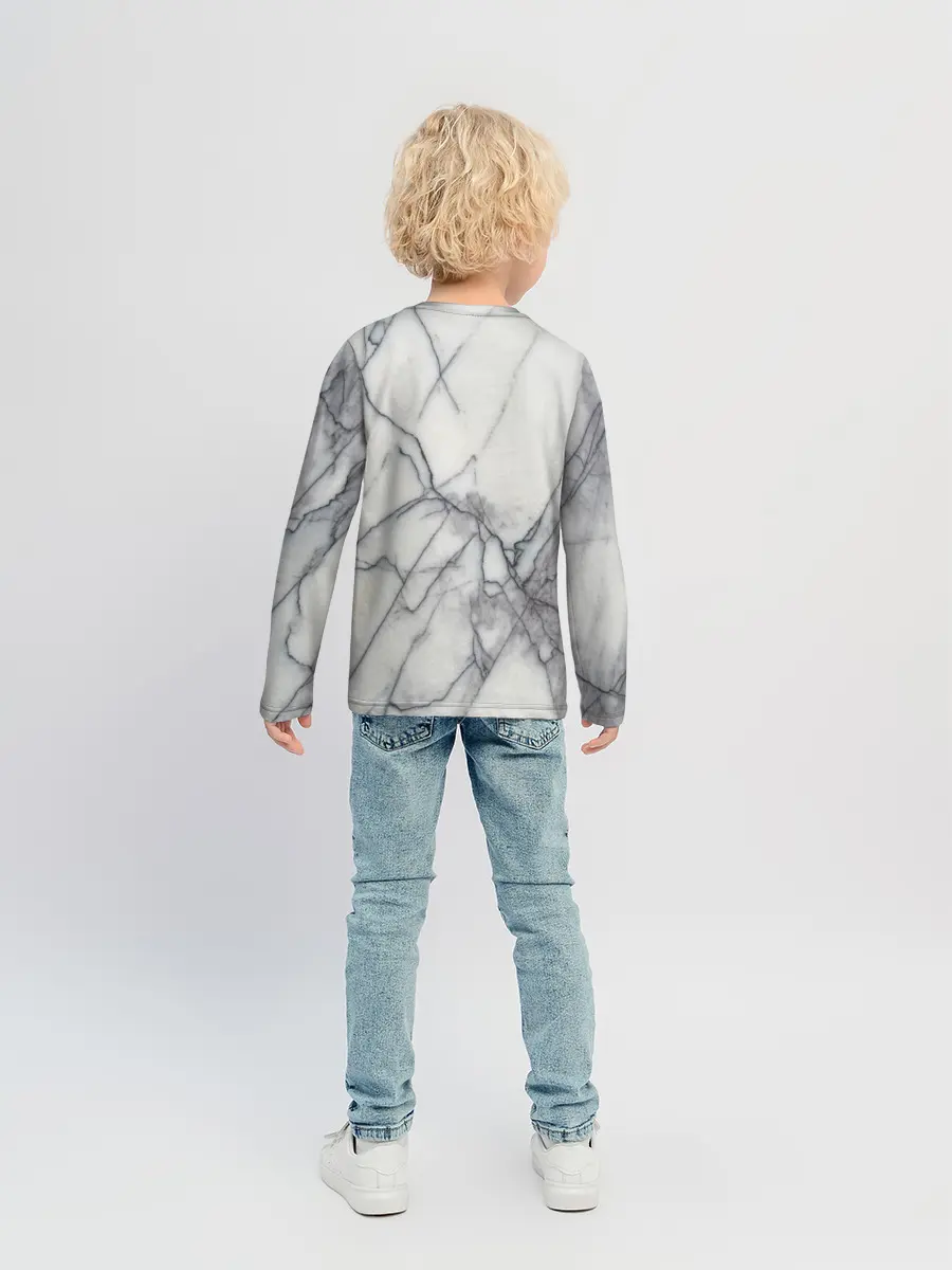Детский лонгслив / Мрамор