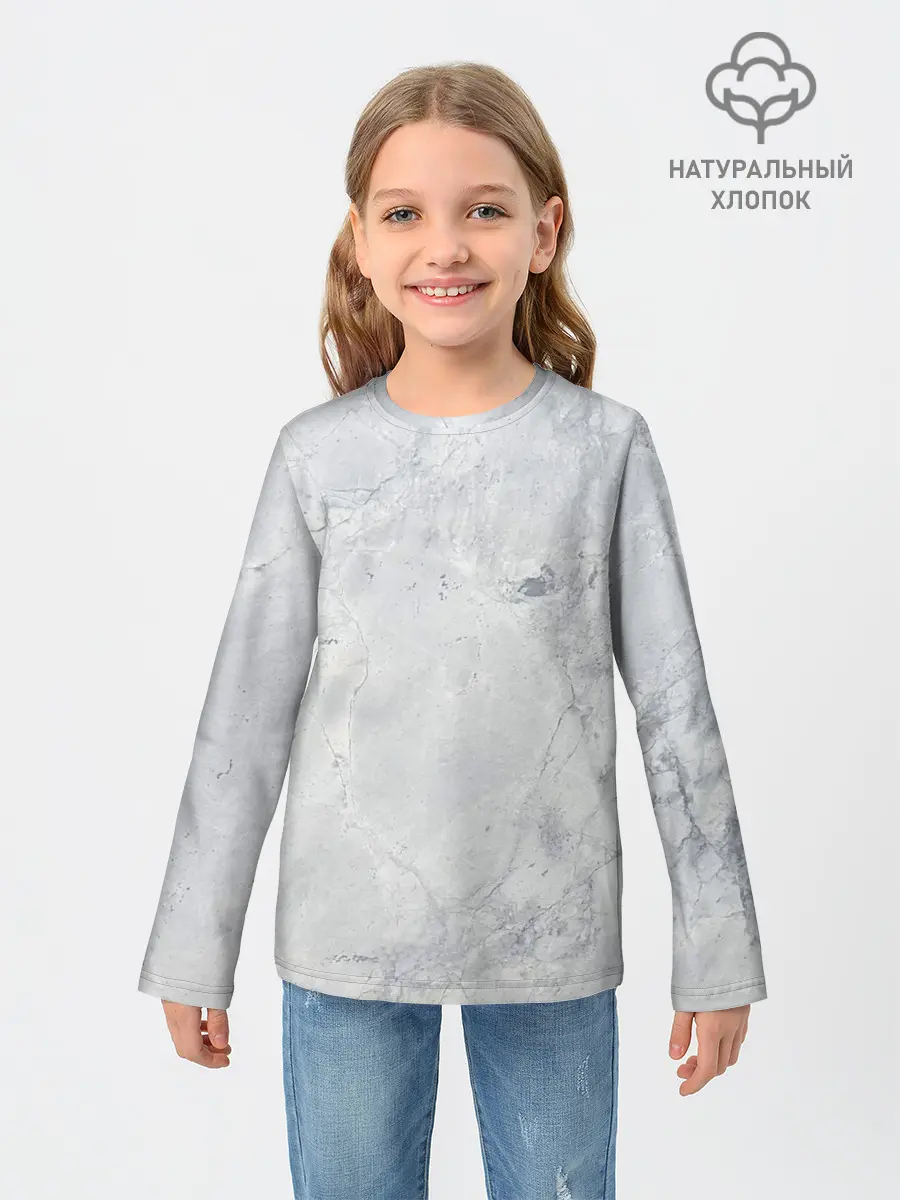 Детский лонгслив / Мрамор