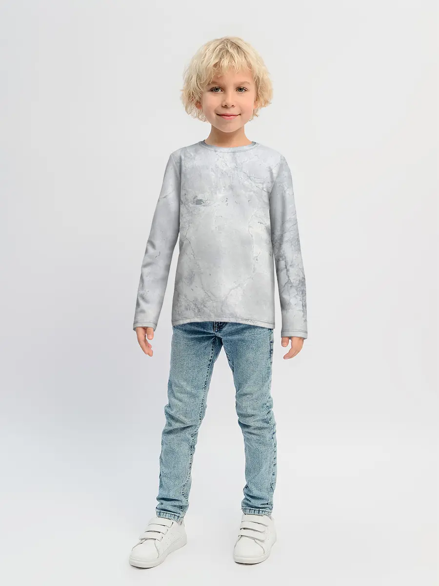 Детский лонгслив / Мрамор
