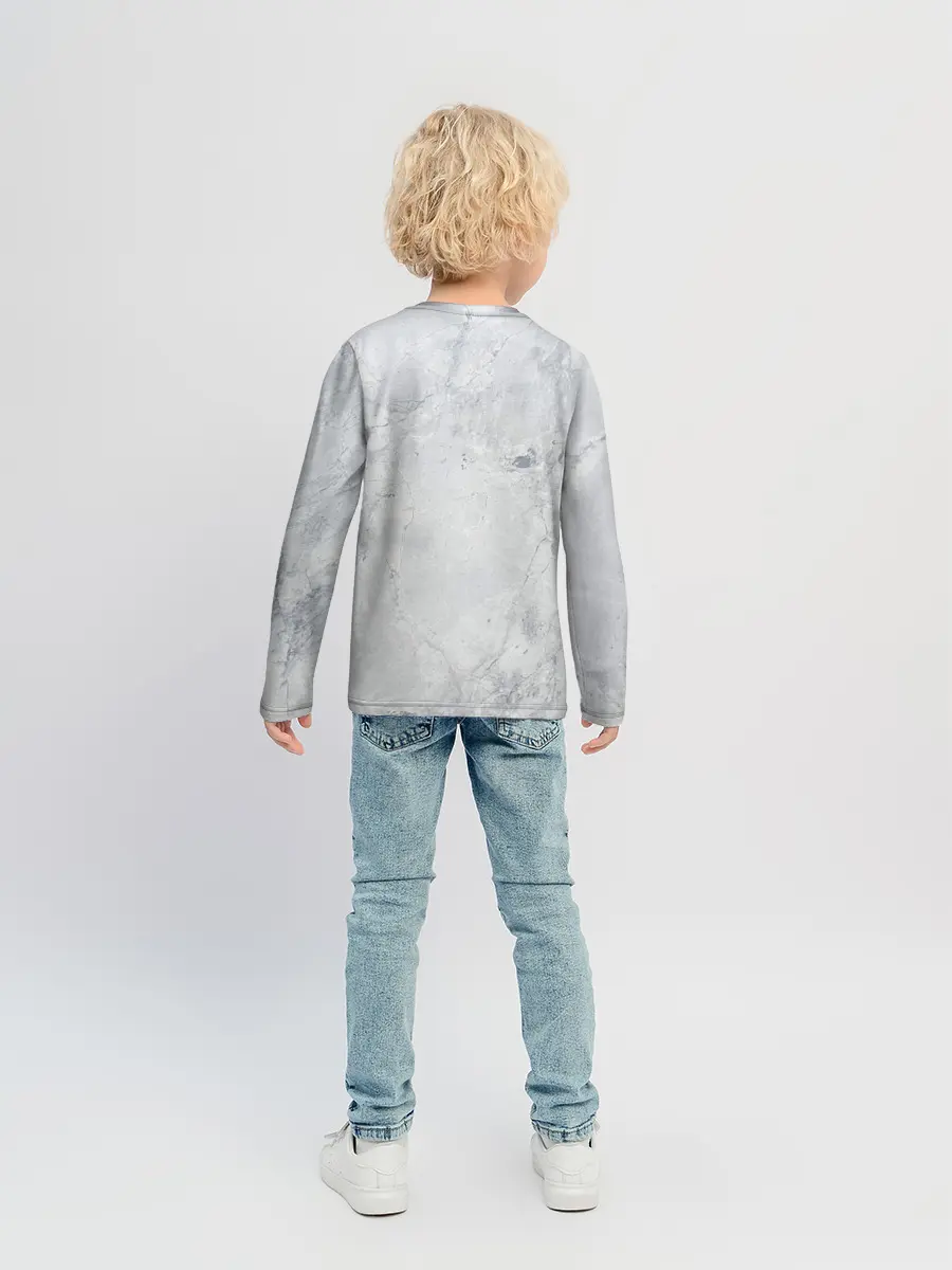 Детский лонгслив / Мрамор