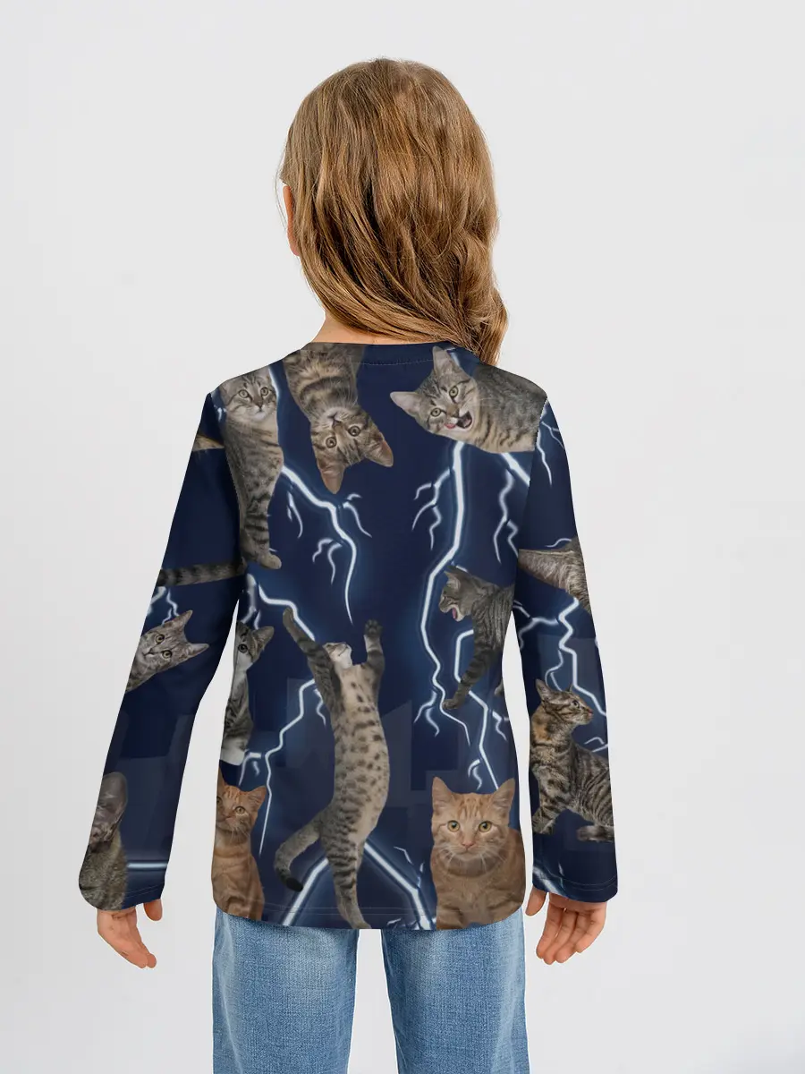 Детский лонгслив / Коты