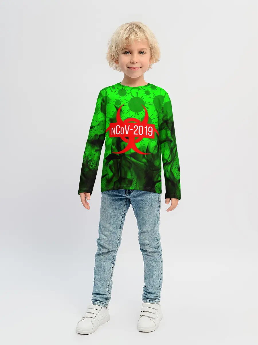 Детский лонгслив / КОРОНАВИРУС