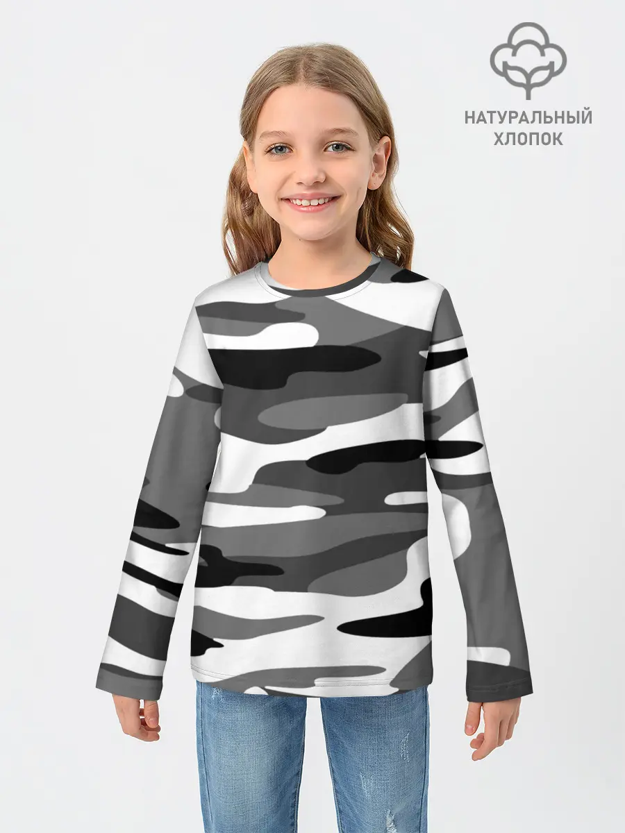 Детский лонгслив / Камуфляж Sabaton без лого