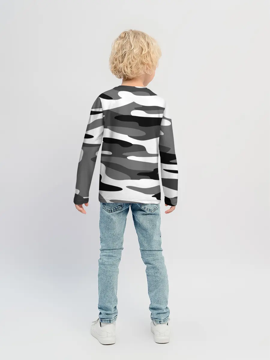 Детский лонгслив / Камуфляж Sabaton без лого