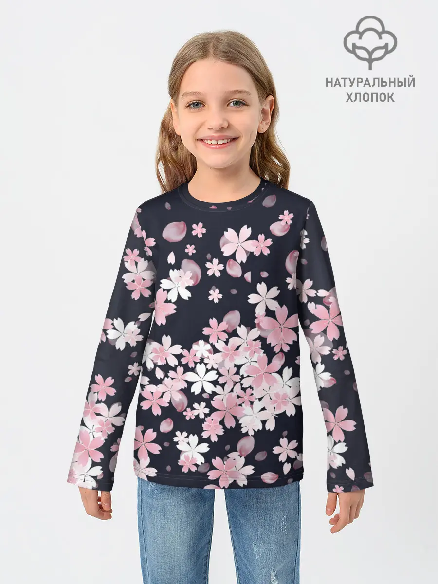 Детский лонгслив / Сакура