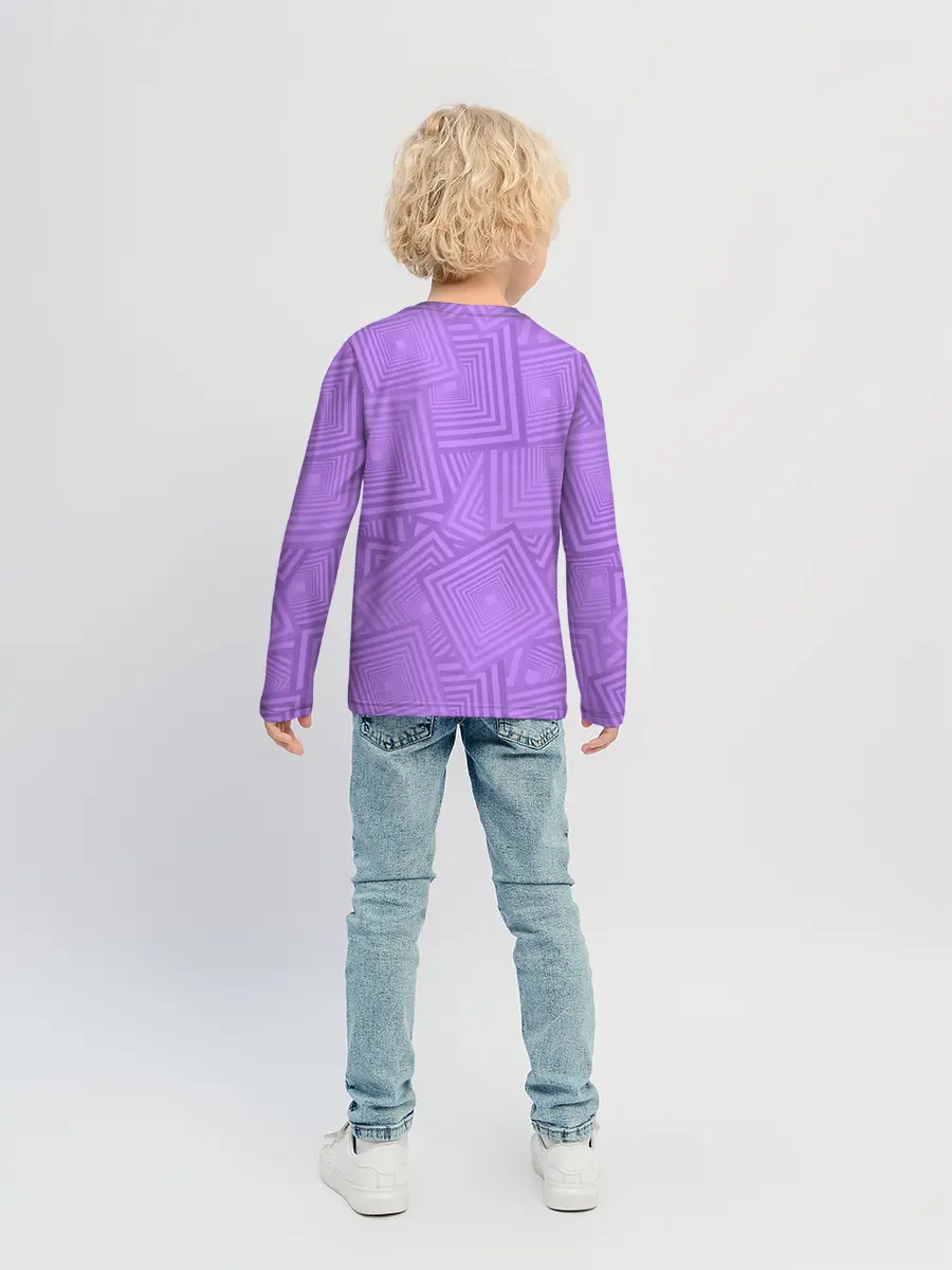 Детский лонгслив / Квадраты в квадратах