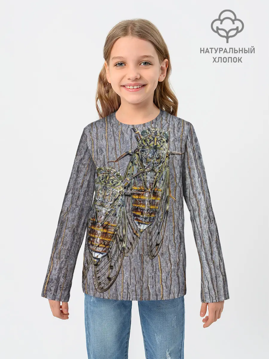 Детский лонгслив / Цикады