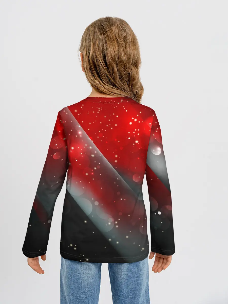 Детский лонгслив / Red & Black