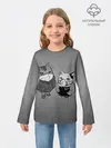 Детский лонгслив / Котики в масках