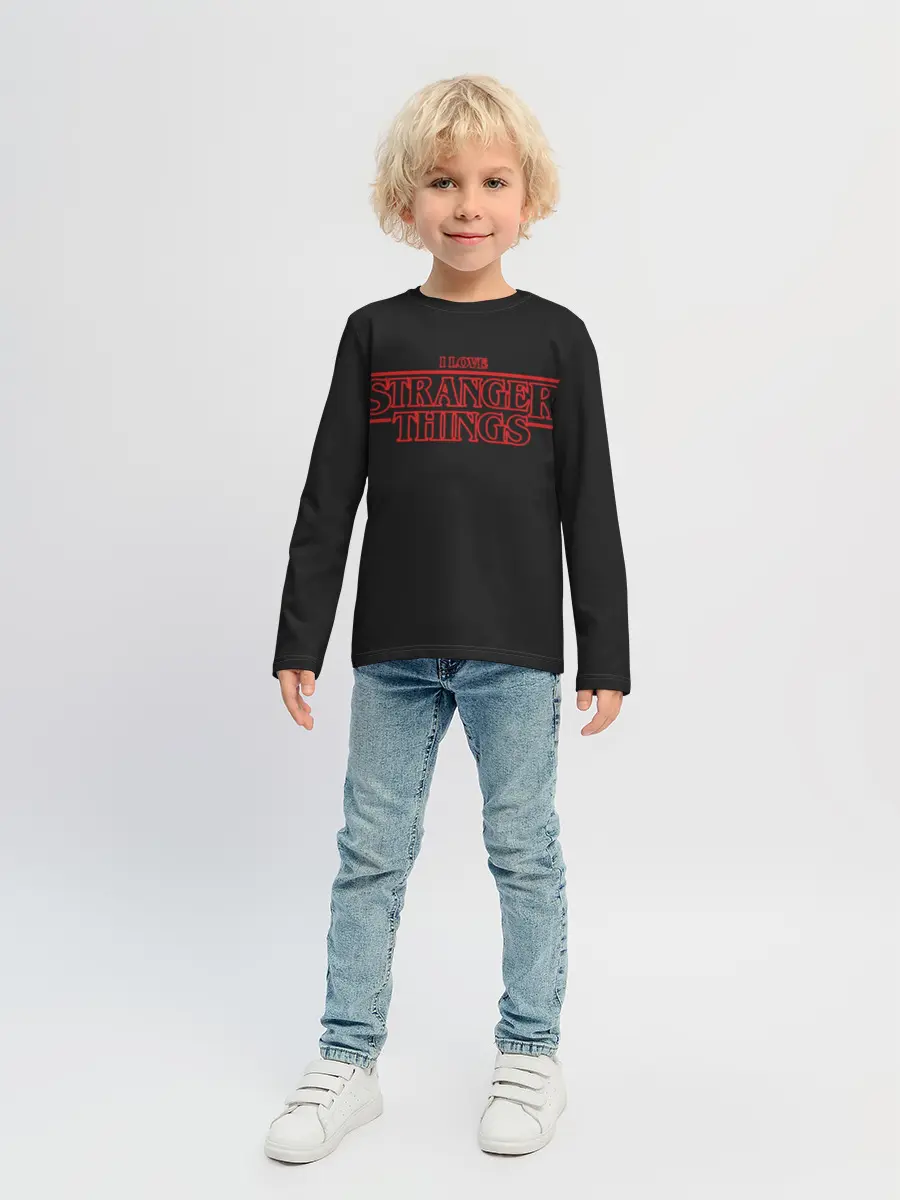 Детский лонгслив / I Love Stranger Things