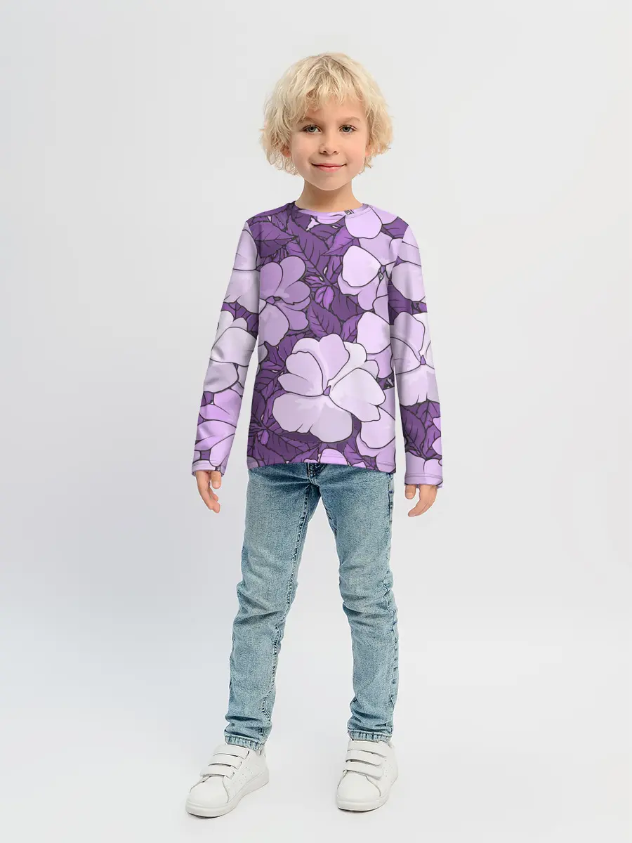 Детский лонгслив / Цветы