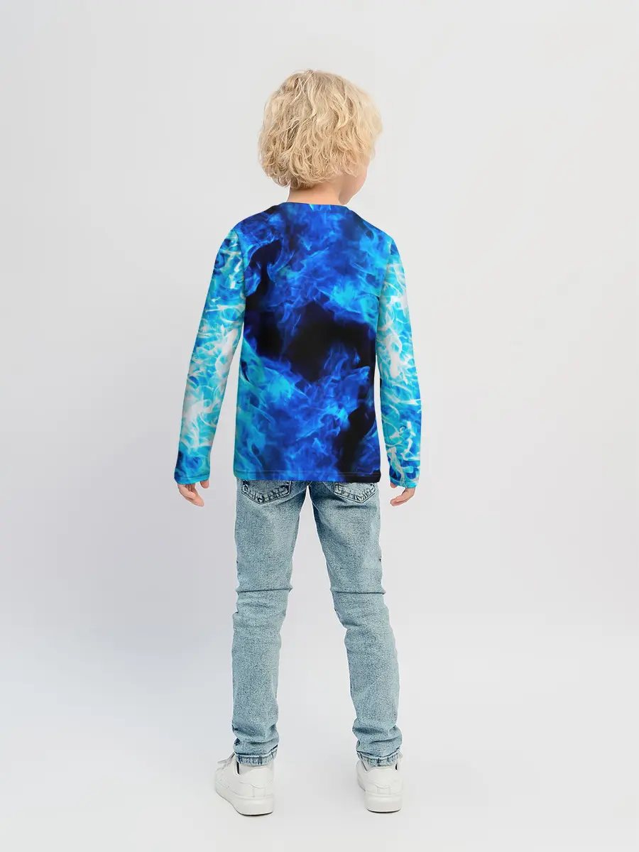 Детский лонгслив / СИНИЙ ОГОНЬ | BLUE FIRE