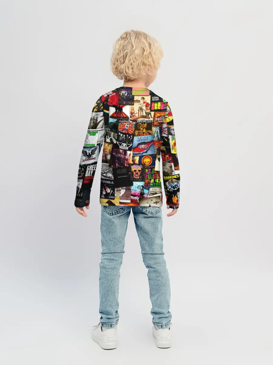 Детский лонгслив / Альбомы лучших РОК групп