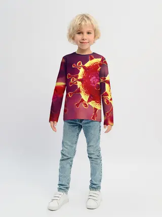 Детский лонгслив / Коронавирус