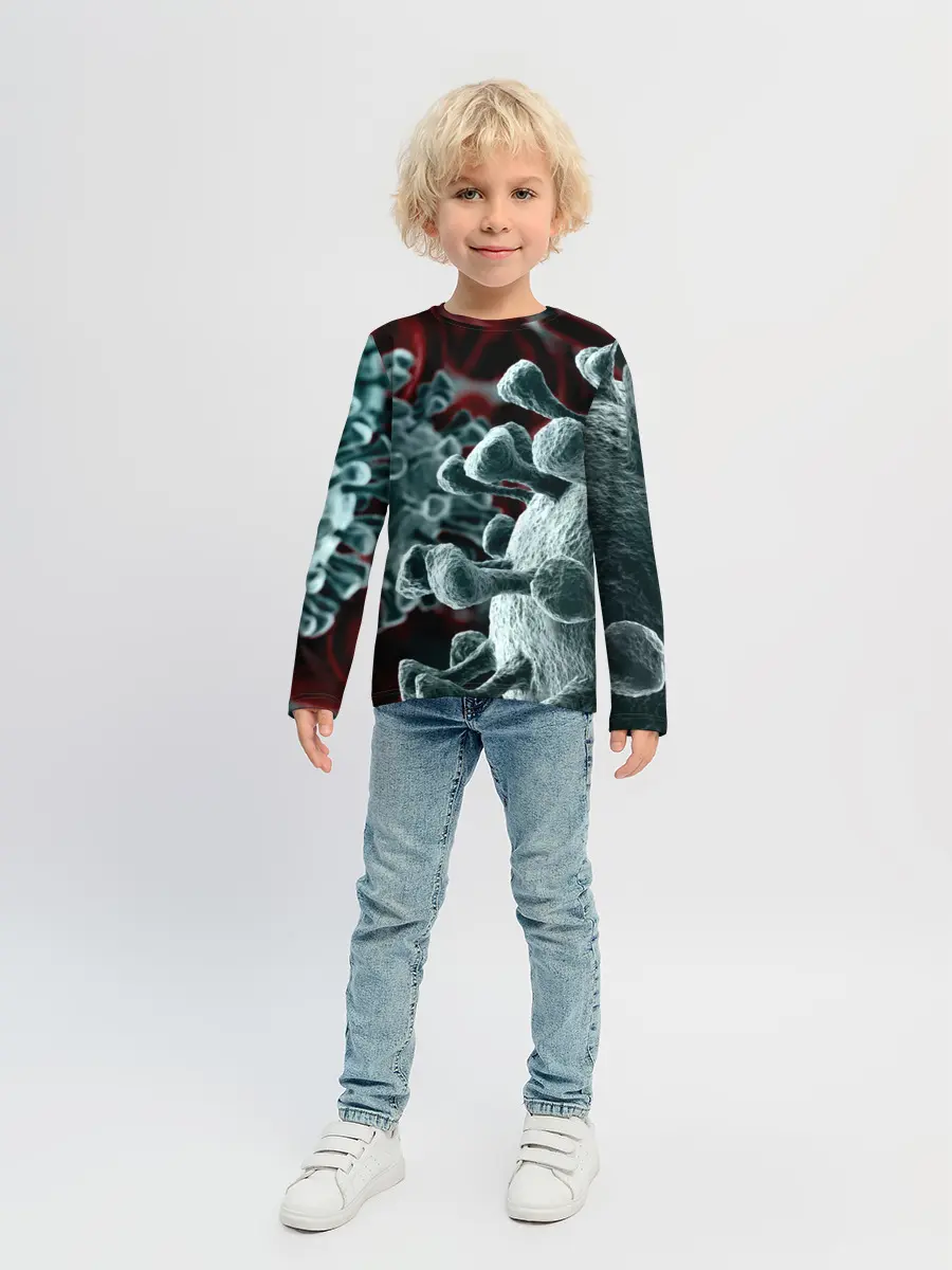 Детский лонгслив / Коронавирус