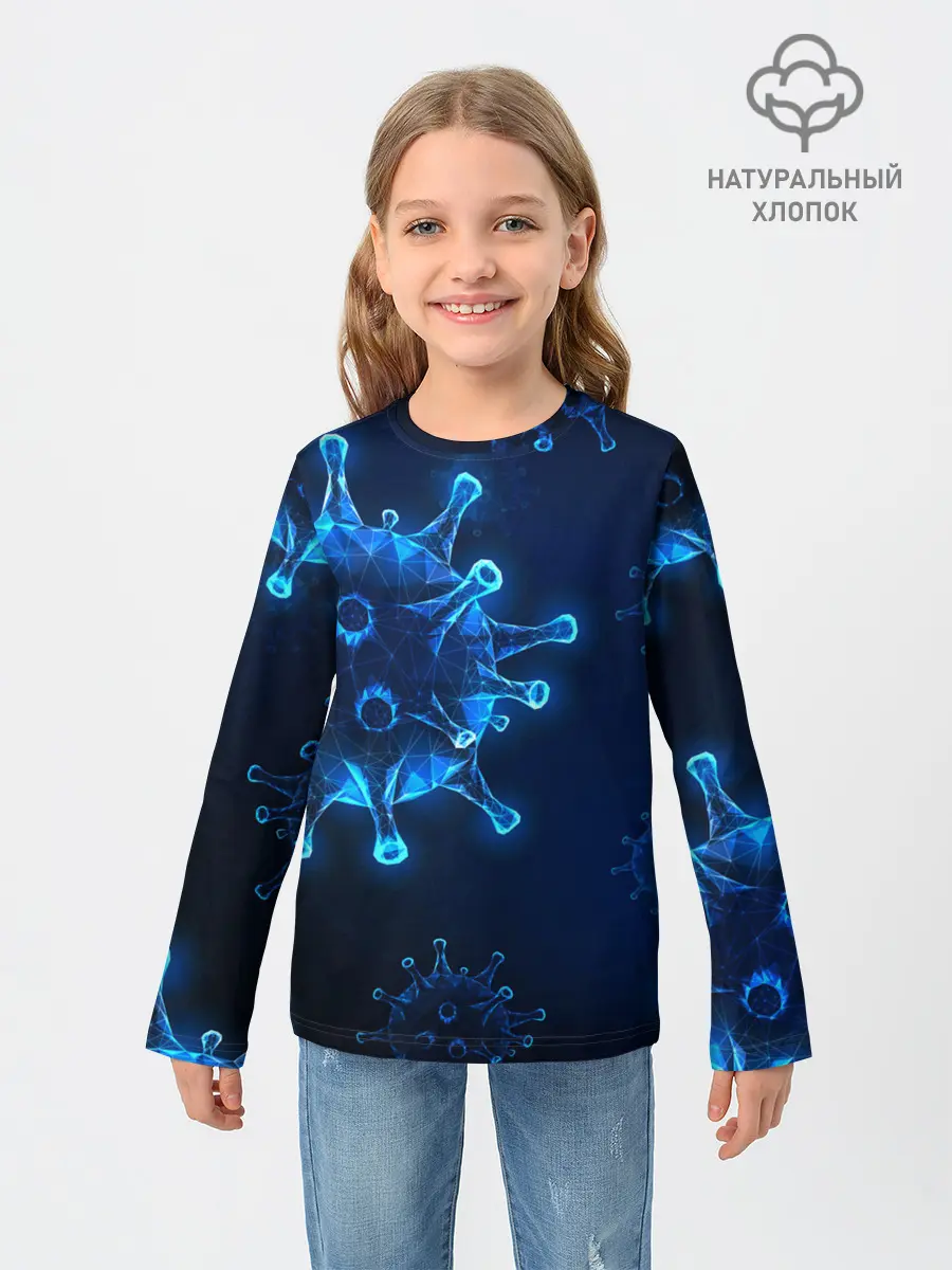 Детский лонгслив / Коронавирус