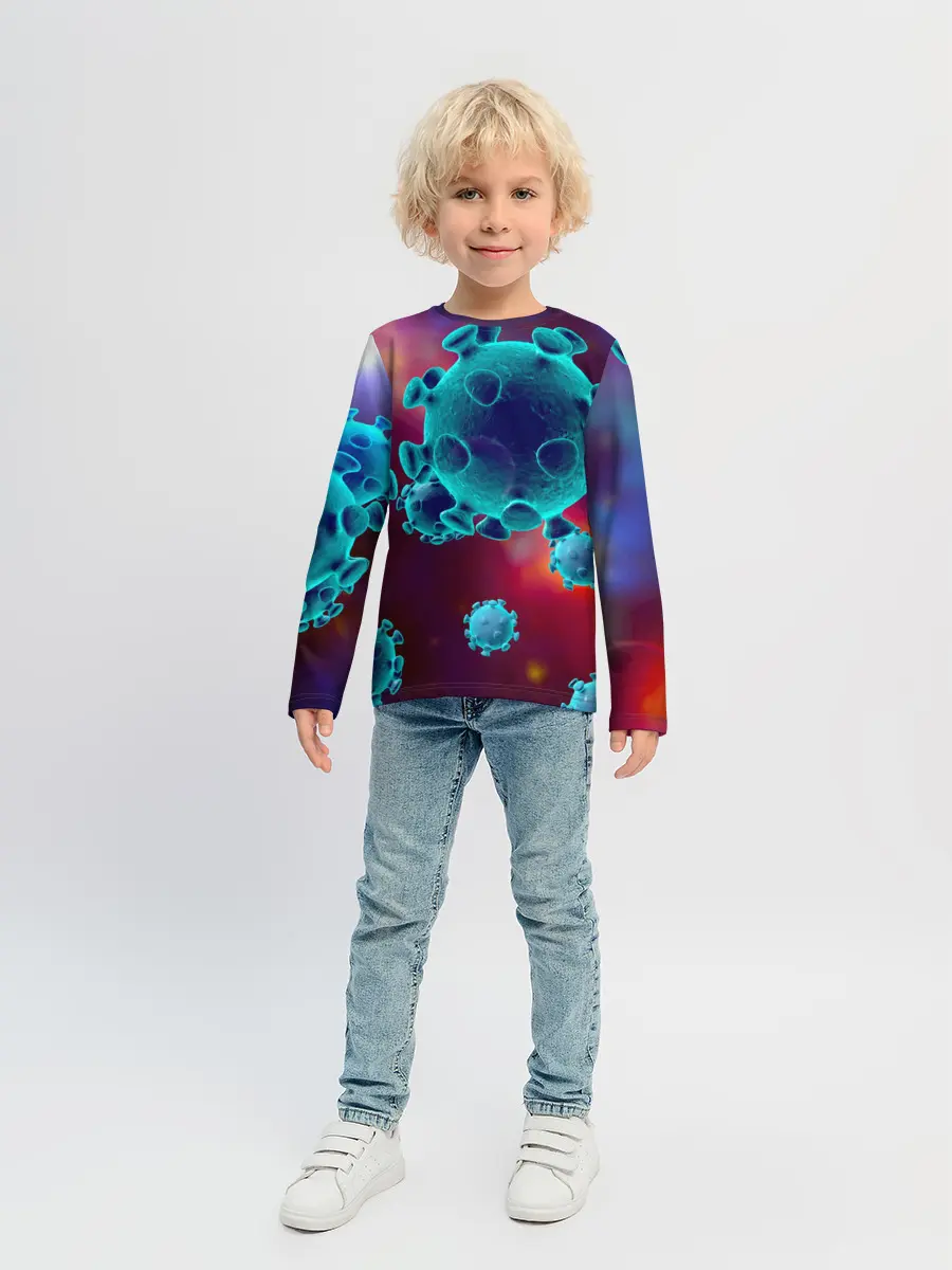 Детский лонгслив / Коронавирус