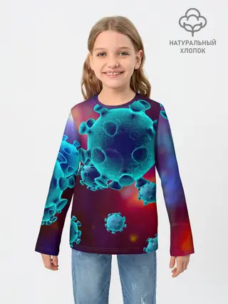 Детский лонгслив / Коронавирус