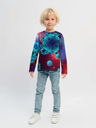 Детский лонгслив / Коронавирус