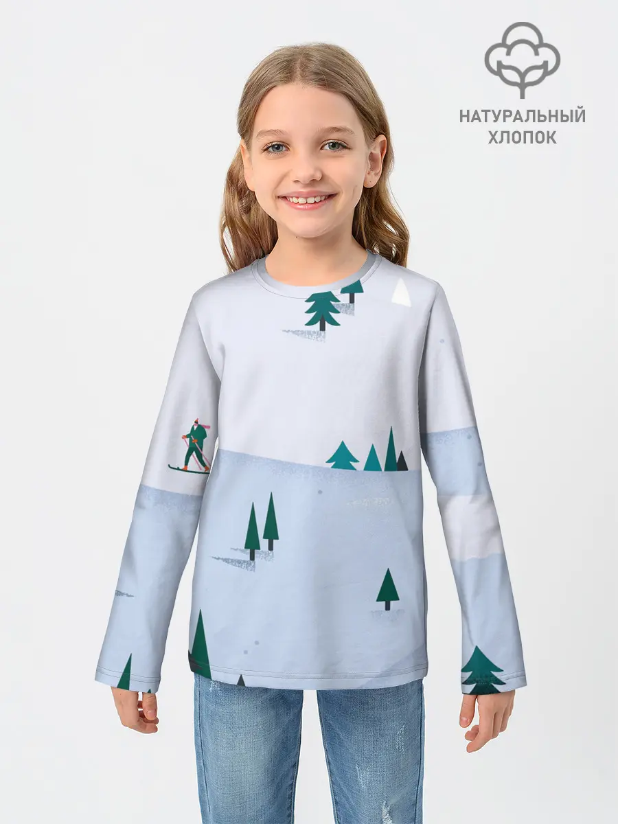 Детский лонгслив / Snow 1