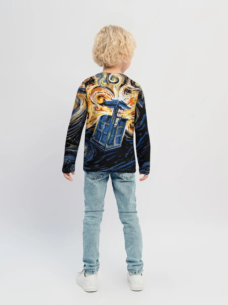 Детский лонгслив / Van Gogh Tardis