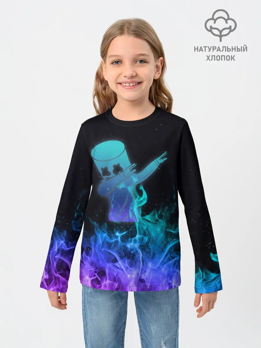 Детский лонгслив / Marshmello Fortnite