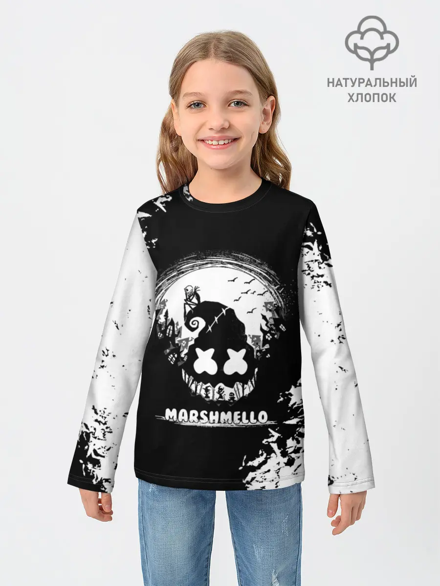 Детский лонгслив / Marshmello Кошмар