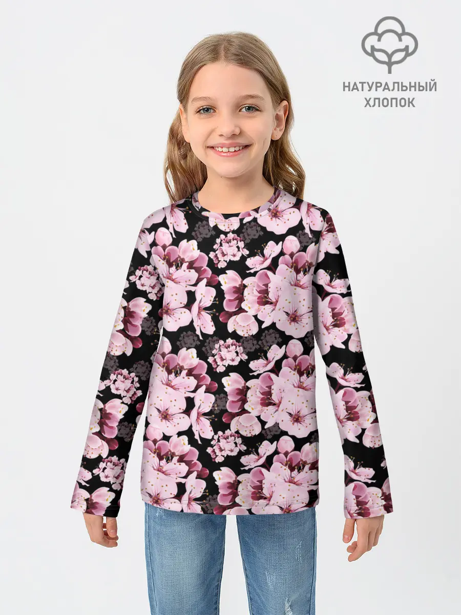 Детский лонгслив / Сакура