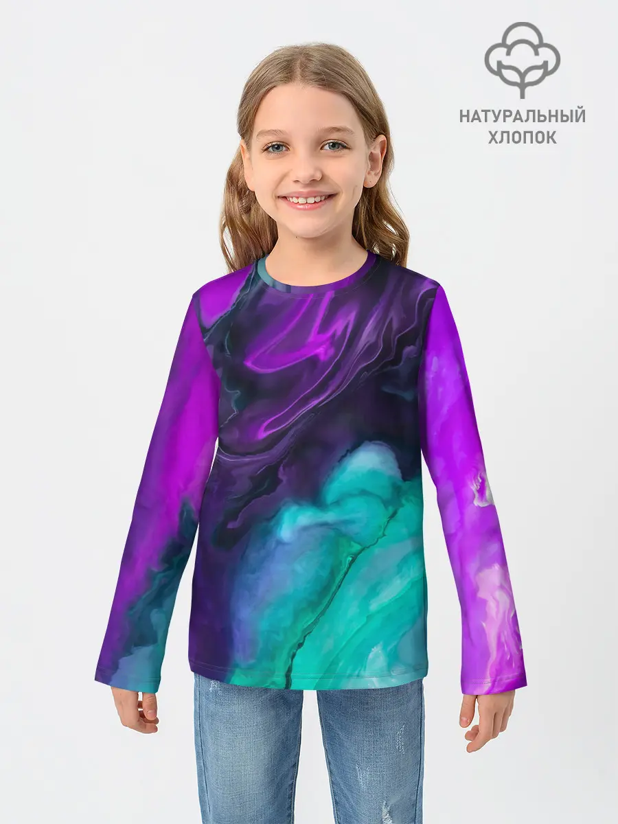Детский лонгслив / NEON WAVES