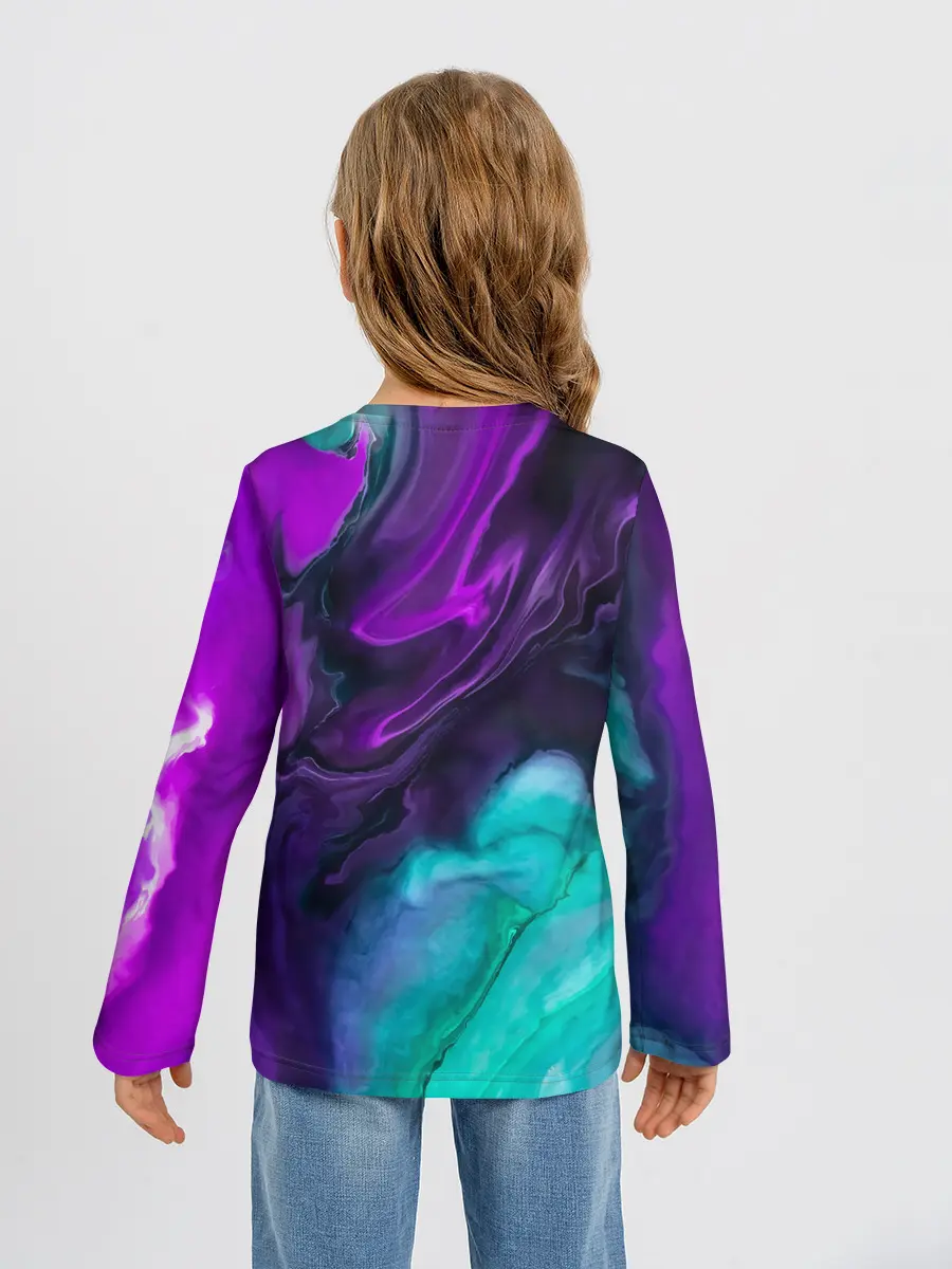 Детский лонгслив / NEON WAVES
