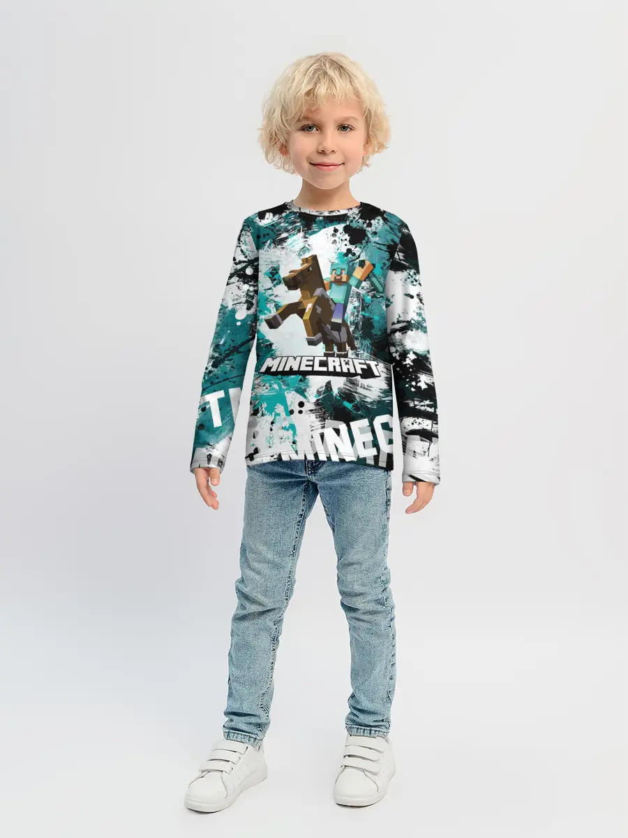 Детский лонгслив / Minecraft / Майнкрафт