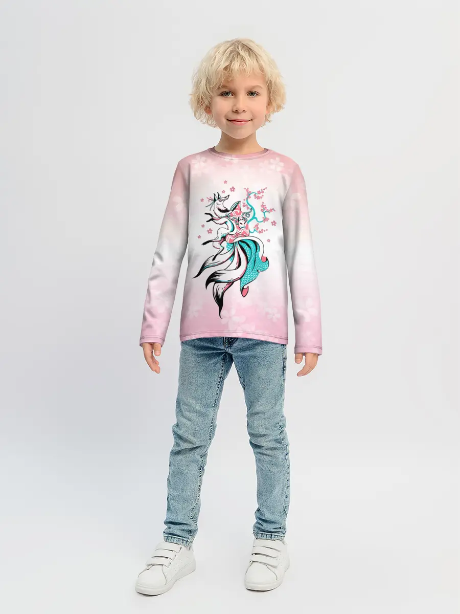 Детский лонгслив / ЛИСА И САКУРА | FOX AND SAKURA